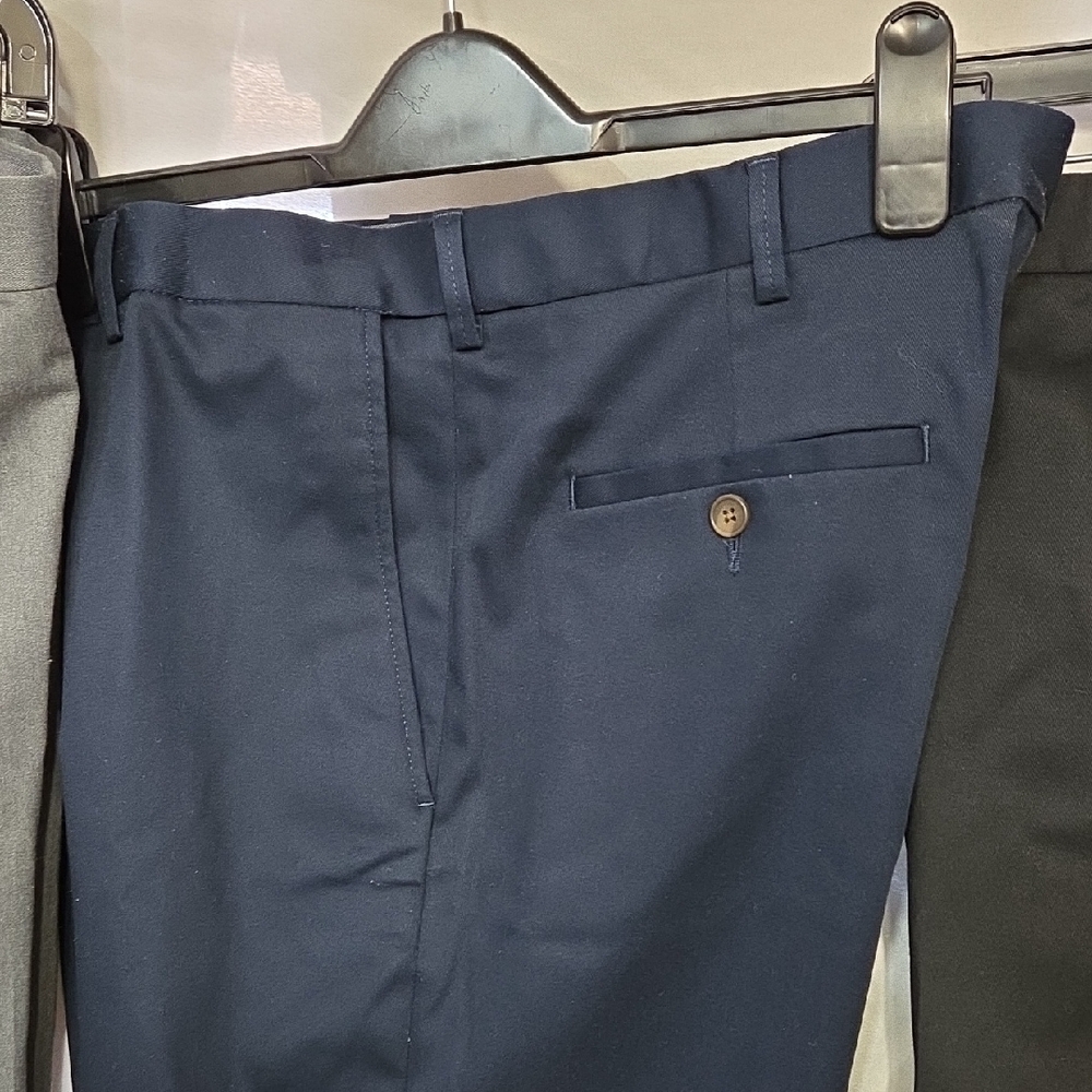 3 Pair Haggar dress pants. Available in charcoal, navy, and black. 36x29 - Picture 3 of 13